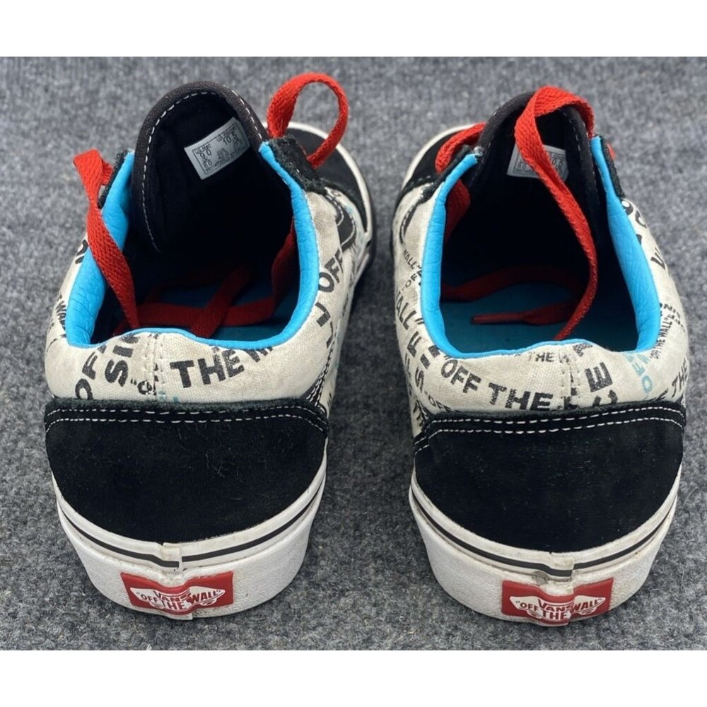 Vans Old Skool Off The Wall Flame Print Skate Shoes Black Men 9 / Women 10.5 - Picture 4 of 14